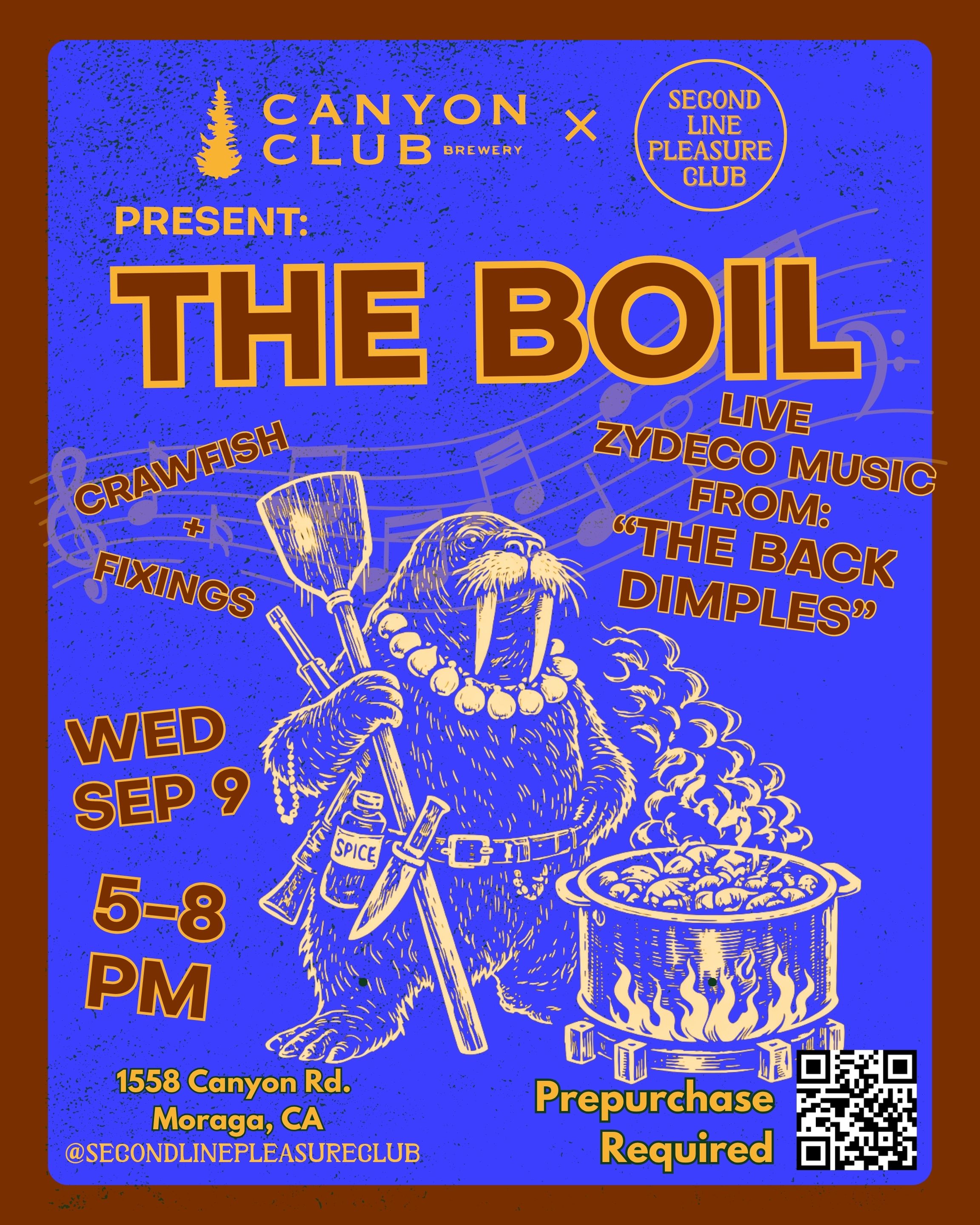 Crawfish boil at Canyon Club Brewery Moraga — Second Line Pleasure Club
